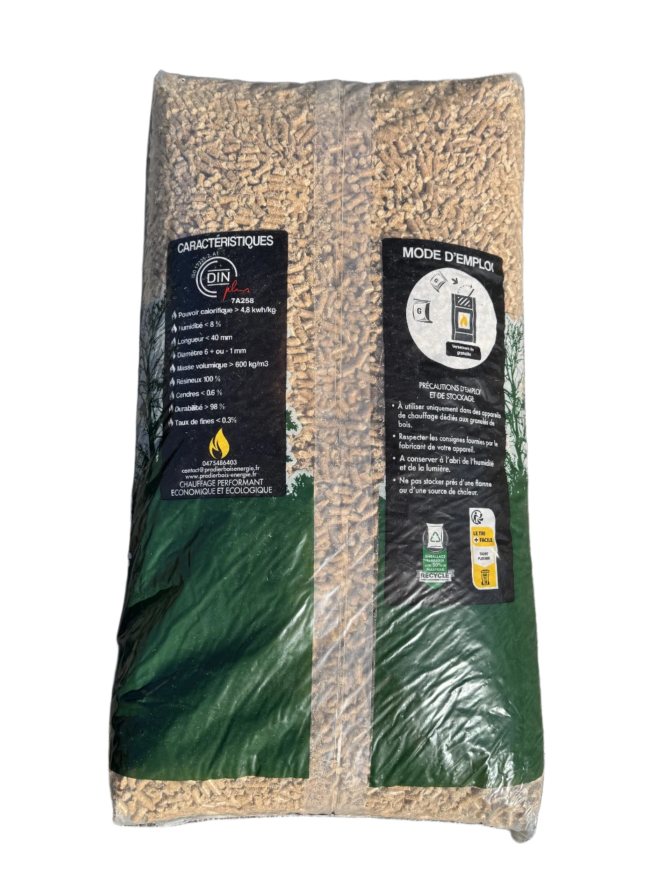Premium-Holzpellets ECO BOIS ENERGIE – 66 Säcke, 990 kg