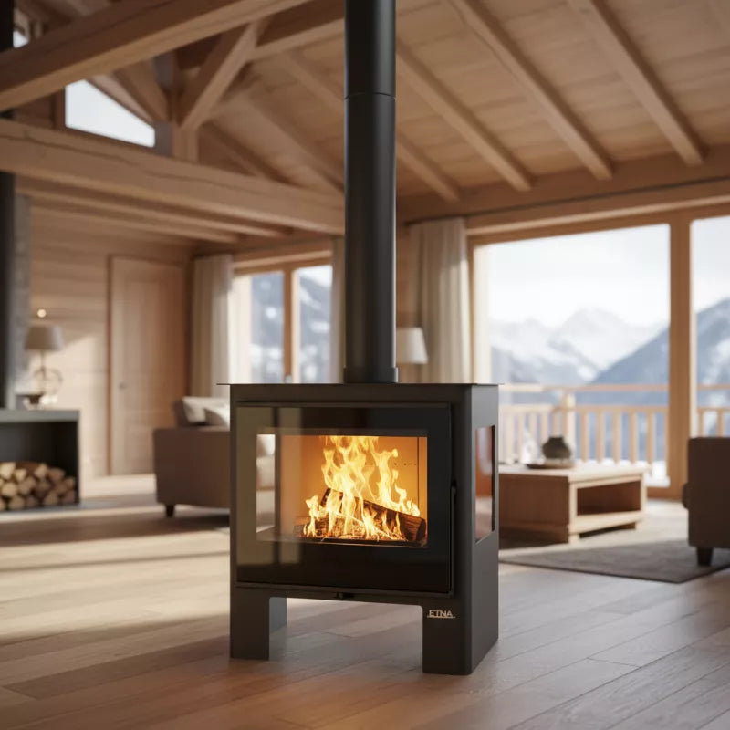 Holzofen Shiva mit 3 Sichtscheiben – 10 kW