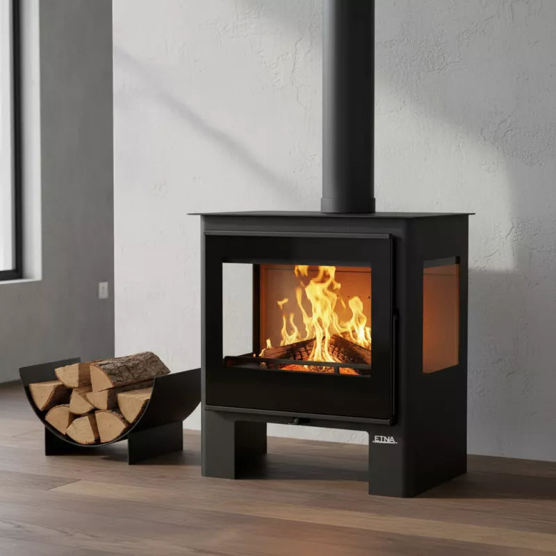 Holzofen Shiva mit 3 Sichtscheiben – 10 kW