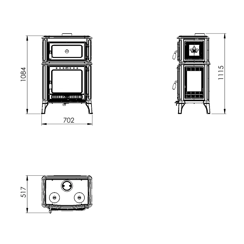 Holzofen mit Backofen Granite